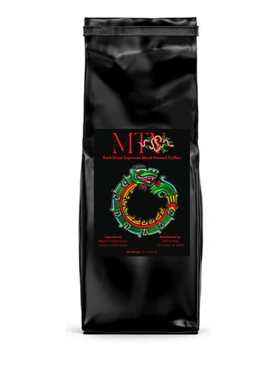 MTY Coffee: Dark Roast Espresso Blend Ground Coffee