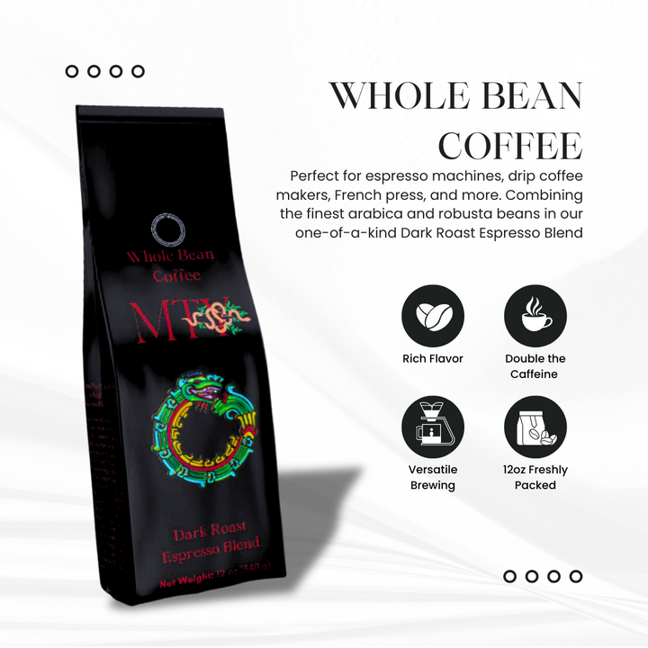 MTY Coffee: Dark Roast Espresso Blend Whole Bean Coffee